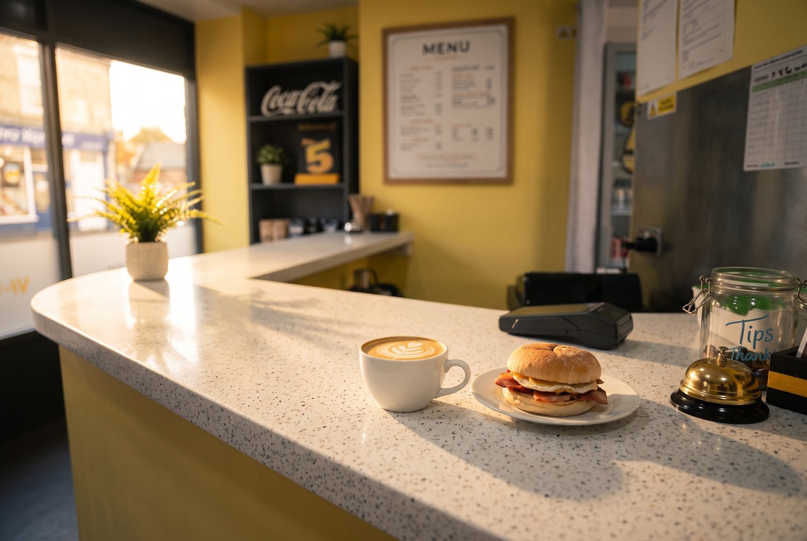 The counter at No. 5, Carlton Parade